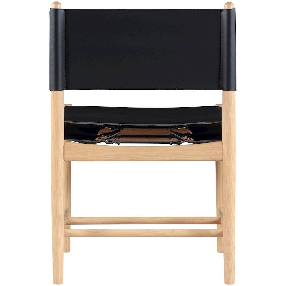 Alt View 4. Meridian Furniture - Rawlins Black Vegan Leather Upholstered Dining Chair, Set of 2 - Brown.