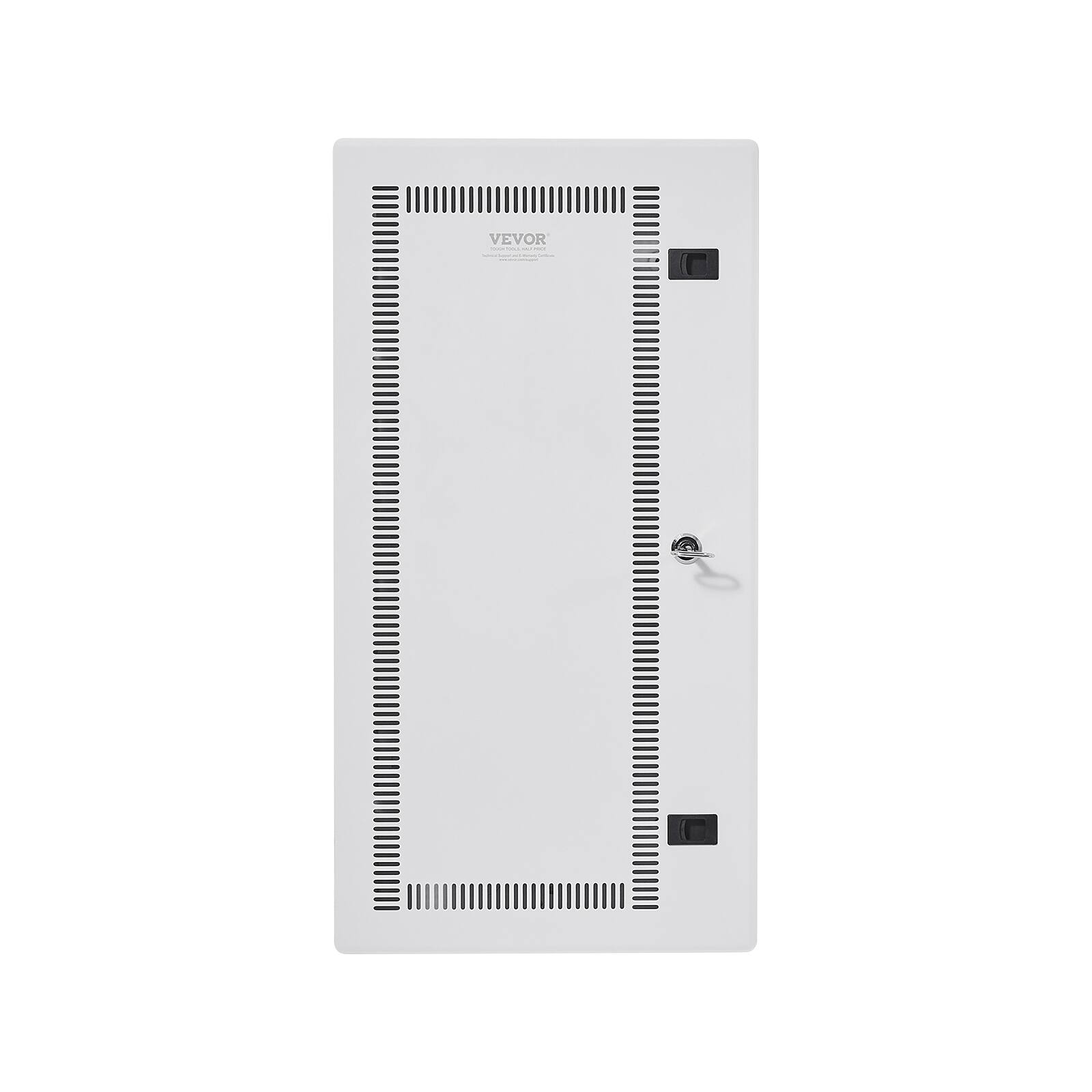 Alt View 5. VEVOR - Media Enclosure, 28-Inch, Structured Media Center with Vented Hinged Door, Cable Management Box - White.