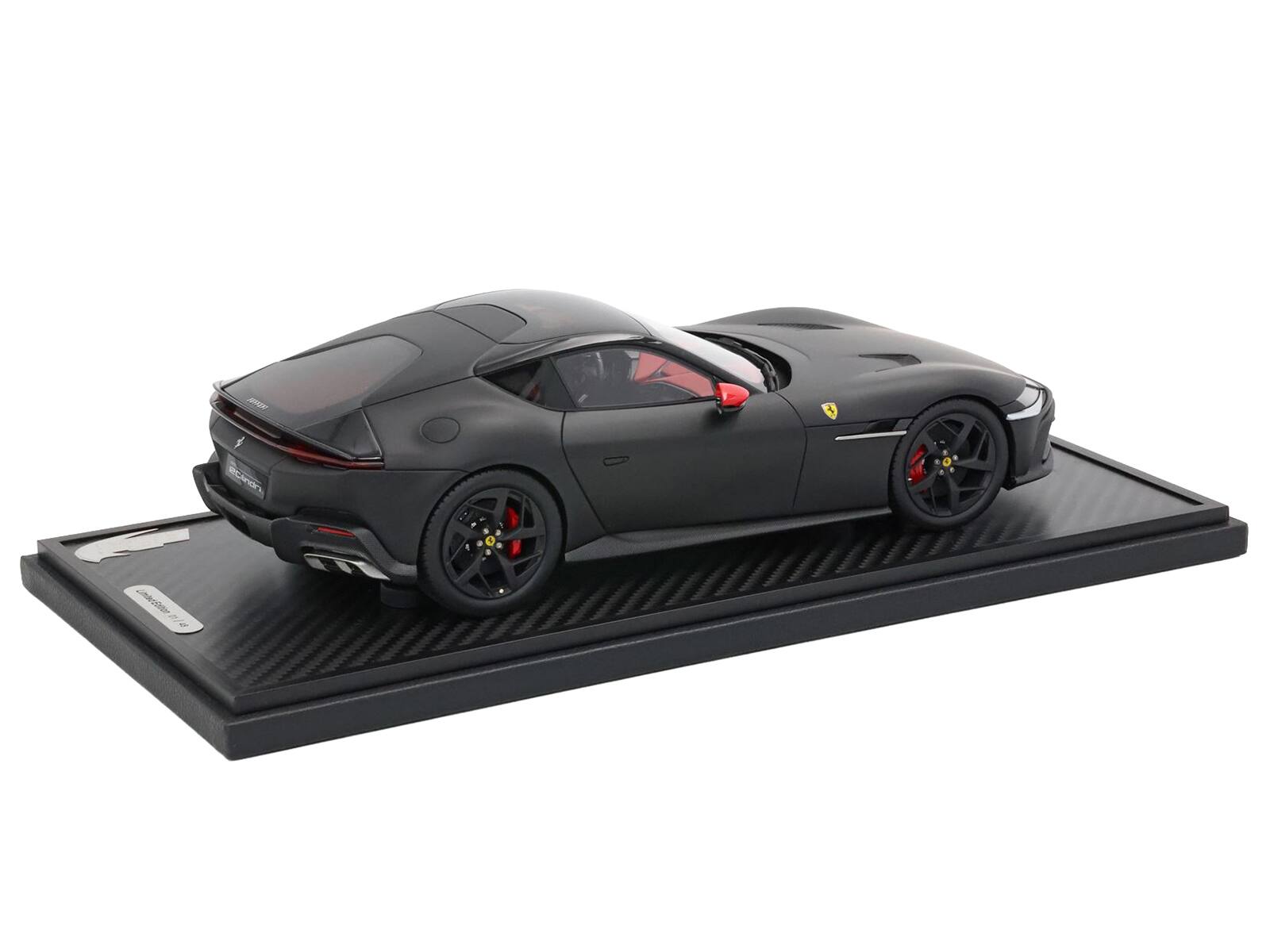 Alt View 6. BBR - Ferrari 12Cilindri with Panoramic Roof Matt Black with DISPLAY CASE Ltd Ed to 48 pieces 1/18 Model Car by BBR Models.