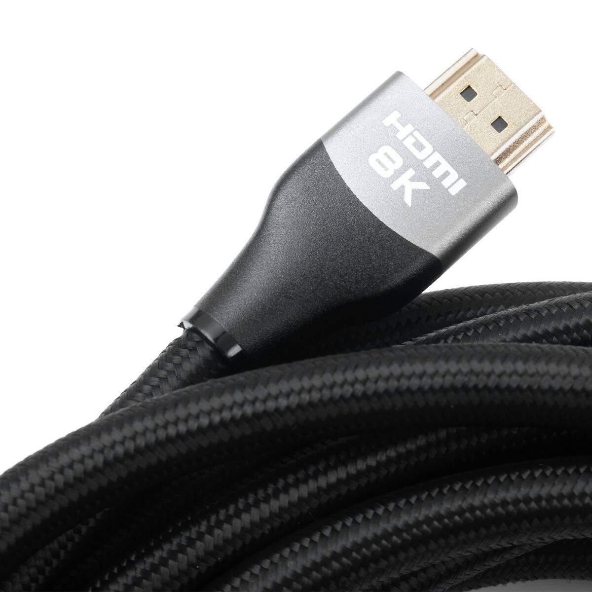Angle. RadioShack - HDMI 2.1 Ultra High Speed Cable 8K60Hz - 20 Feet - Black.