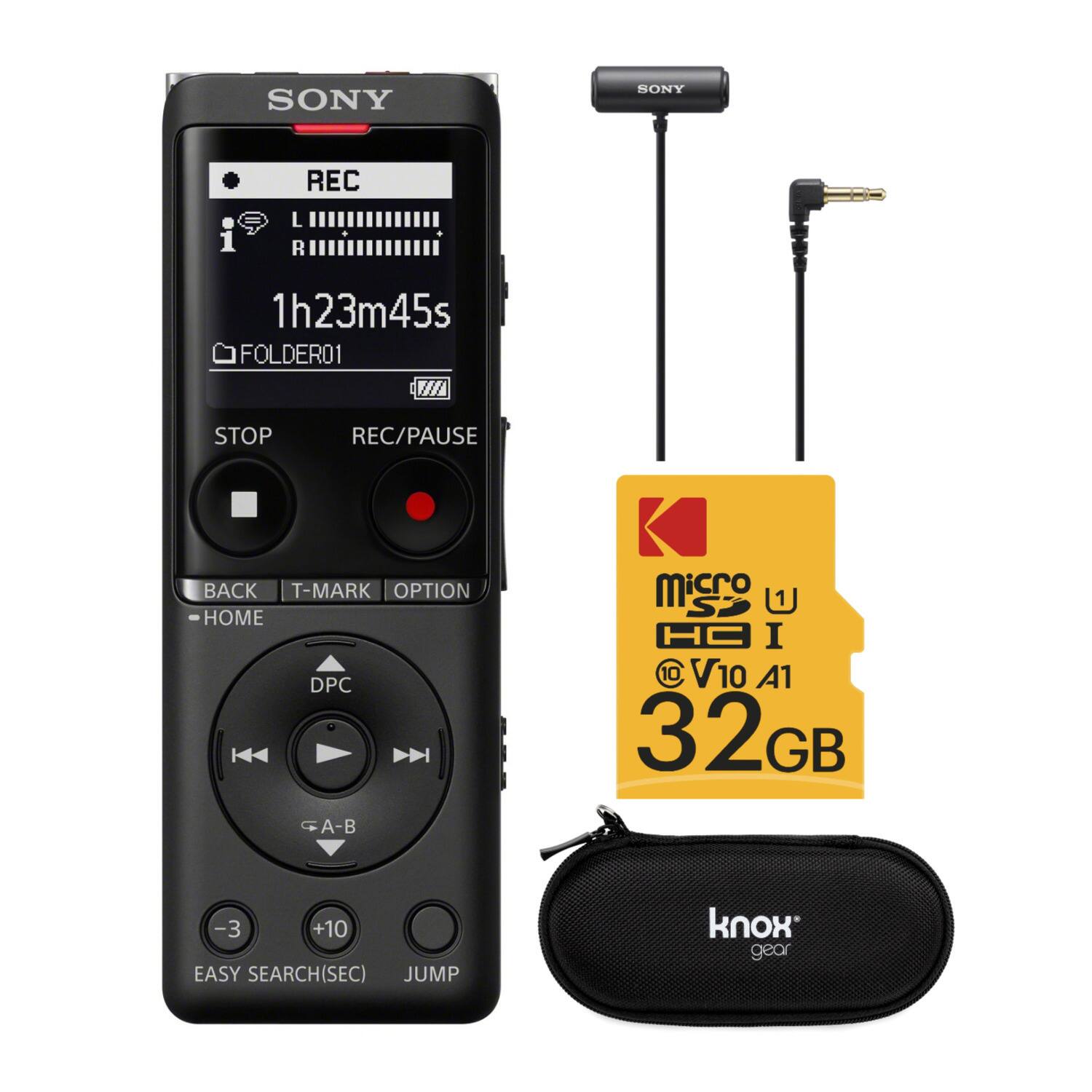 SONY

REC
L R
1h23m45s
FOLDER01

STOP REC/PAUSE

BACK T-MARK OPTION HOME

DPC

A-B

-3 +10

EASY SEARCH(SEC) JUMP

Micro SDHC
V10 A1
32GB

KNOX gear