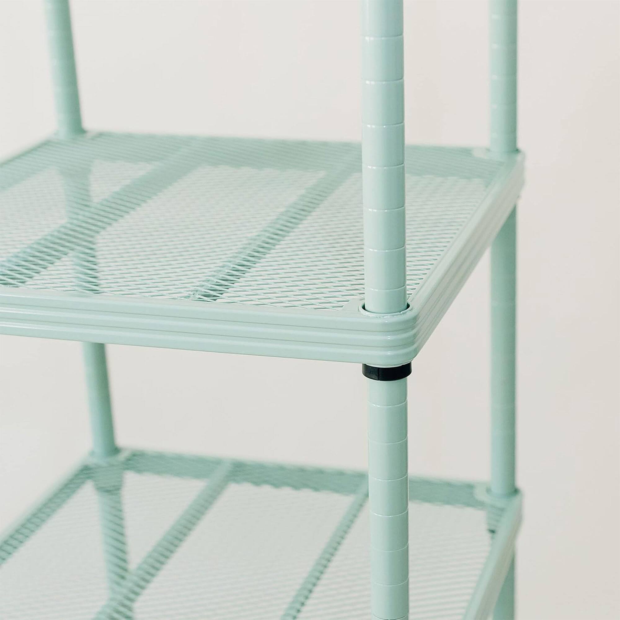 Alt View 4. Design Ideas - Design Ideas MeshWorks 6 Tier Tower Metal Storage Shelving Unit Rack, Green - Sage Green.