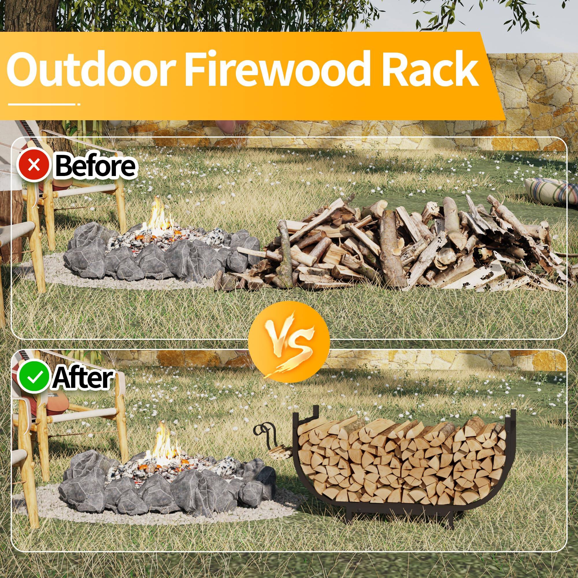 Outdoor Firewood Rack

Before

After

VS
