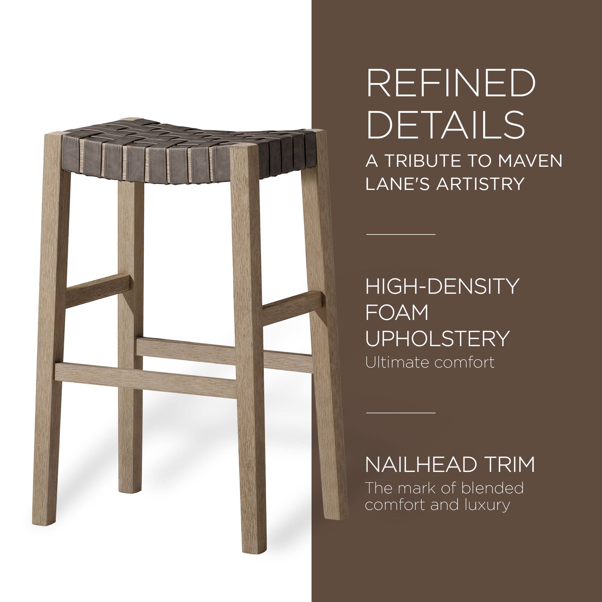 REFINED DETAILS  
A TRIBUTE TO MAVEN LANE'S ARTISTRY  

HIGH-DENSITY FOAM UPHOLSTERY  
Ultimate comfort  

NAILHEAD TRIM  
The mark of blended comfort and luxury