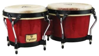 Tycoon Percussion - Supremo 7-Inch and 8.5-Inch Siam Oak Bongo Drum Set with Water Buffalo Skin Heads, Classic-Pro Hoops and Tuning Wrench price history on PriceWatchPro