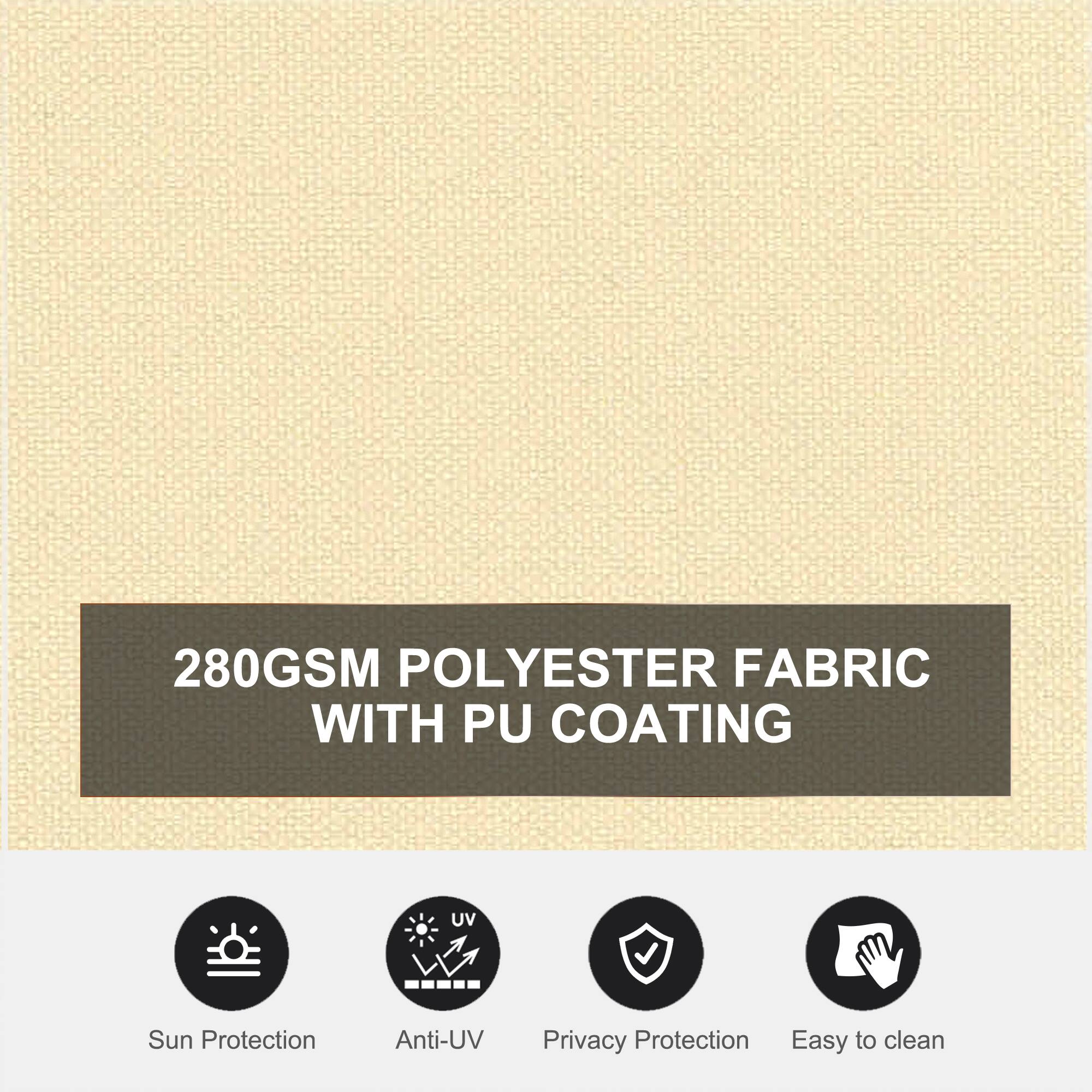 280 GSM Polyester Fabric with PU Coating

- Sun Protection
- Anti-UV
- Privacy Protection
- Easy to Clean