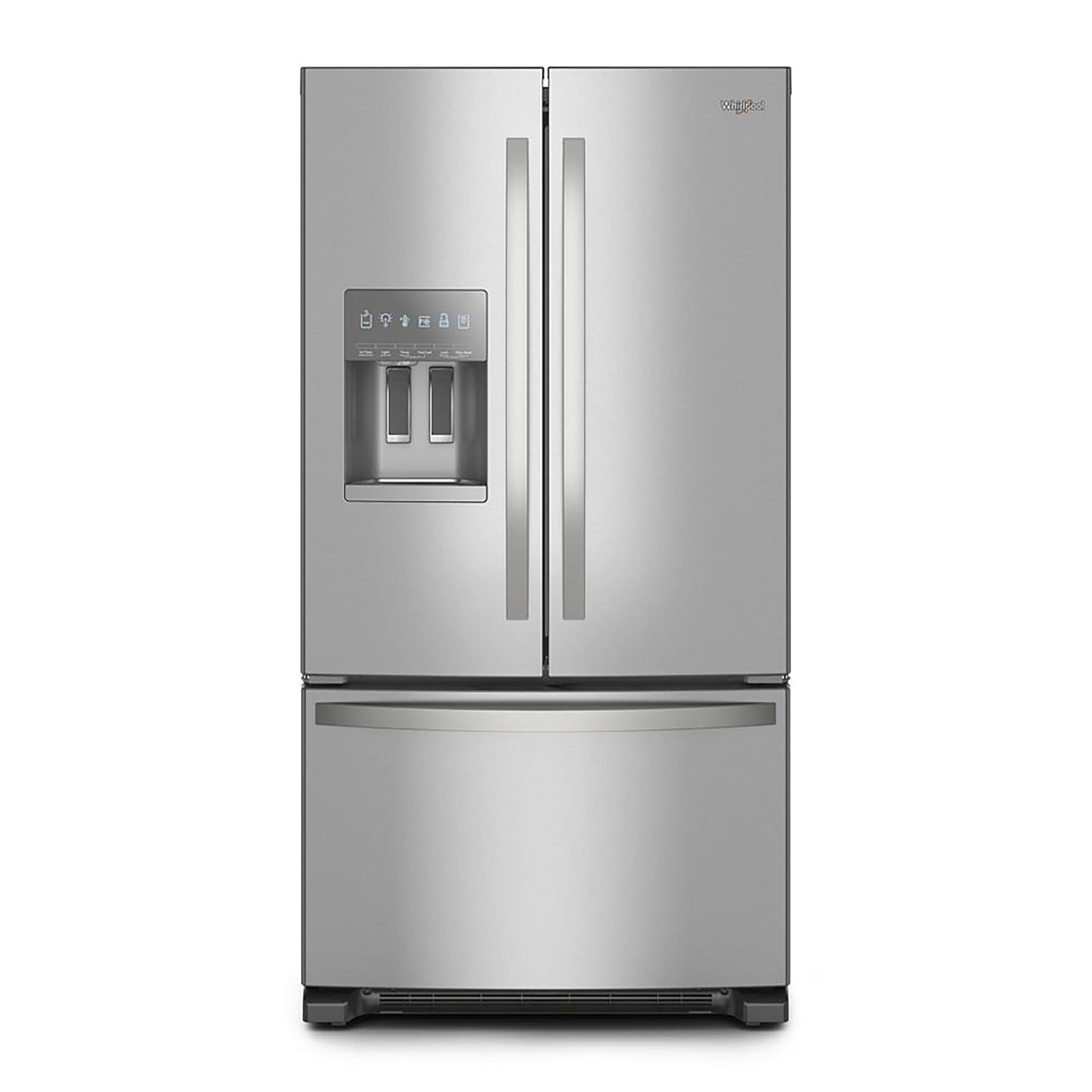 Whirlpool - 24.7 Cu. Ft. French Door Refrigerator with Elevated Deli Drawer - Stainless Steel - Front_Zoom