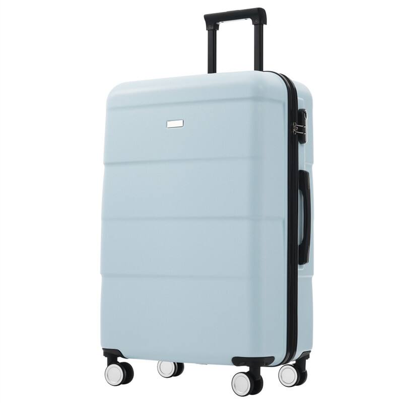 Alt View 6. HTUTWOO - Hardshell Luggage Sets 3 Piece-Double Spinner Wheels Suitcase with Handle Password Lock,Lightweight 20"+24"+28" Luggages - Light Blue.