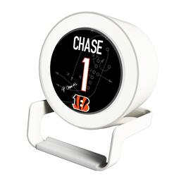 Keyscaper - Ja'Marr Chase Cincinnati Bengals Night Light Charger and Bluetooth Speaker - White
