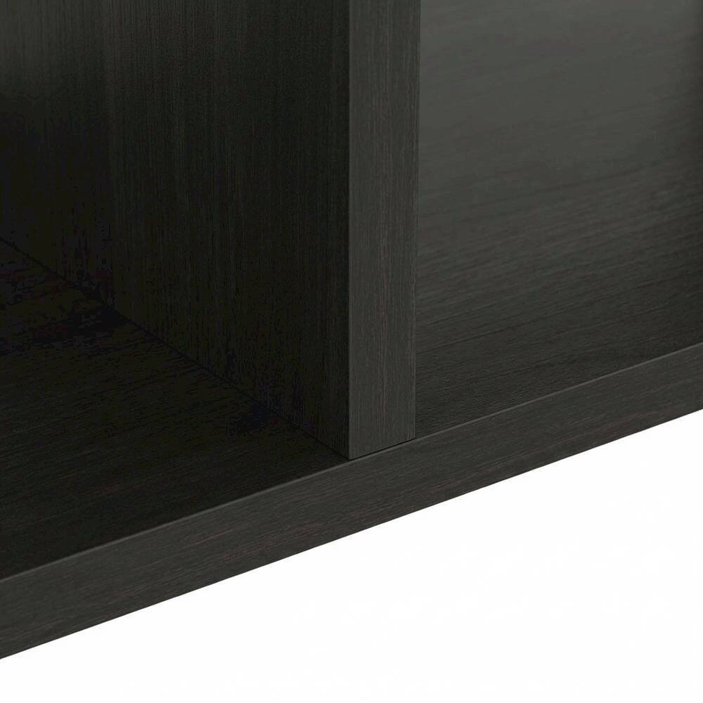 Back. FurniFact - Espresso Desk Top Organizing Shelf with Sturdy Wood Construction - Espresso.