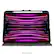 The image features a laptop computer with a purple and pink striped background. The laptop is open, and the screen displays a colorful, abstract pattern. The laptop is black and has a stylus, which is sold separately.