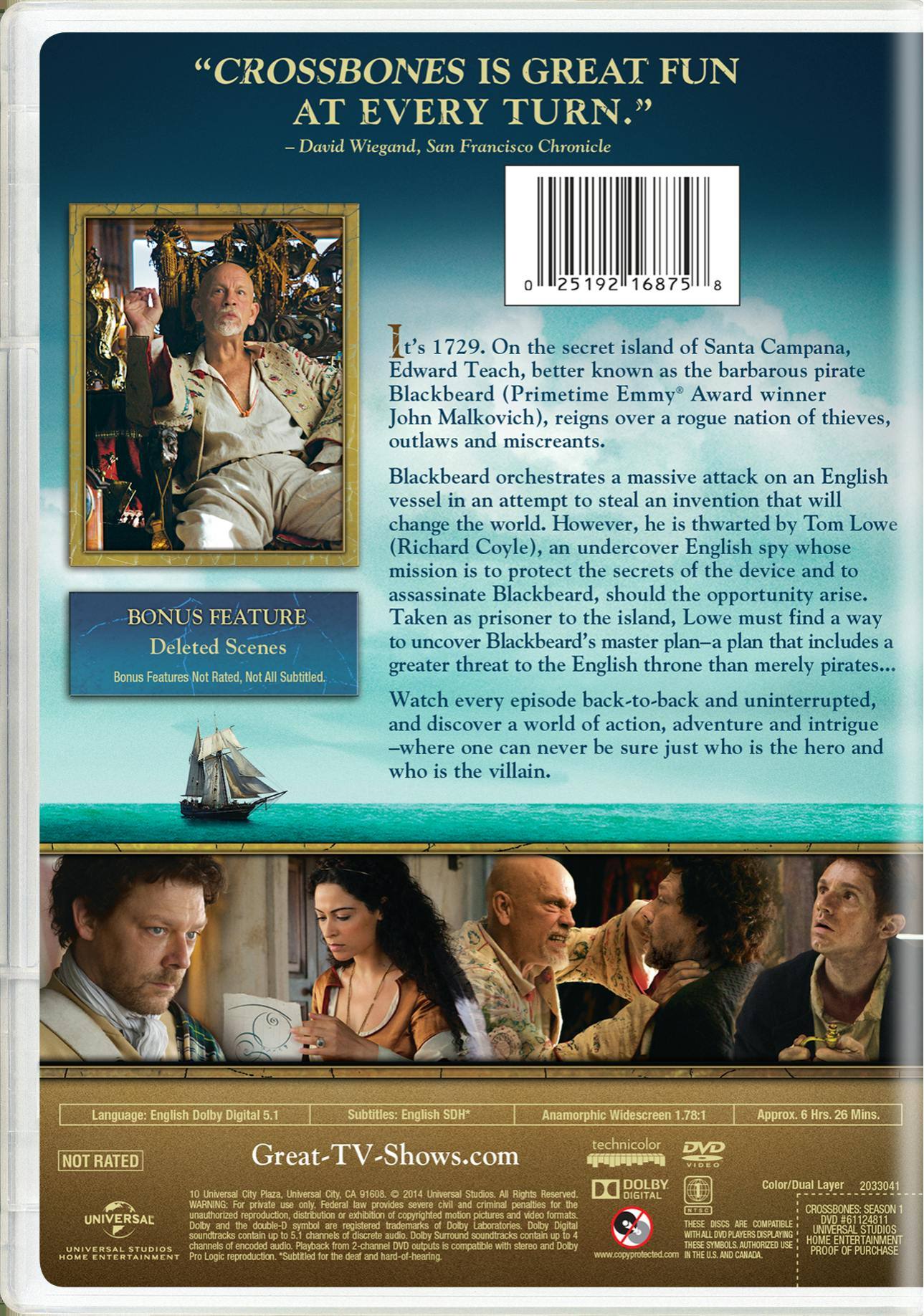 Angle. Crossbones: Season One [DVD].