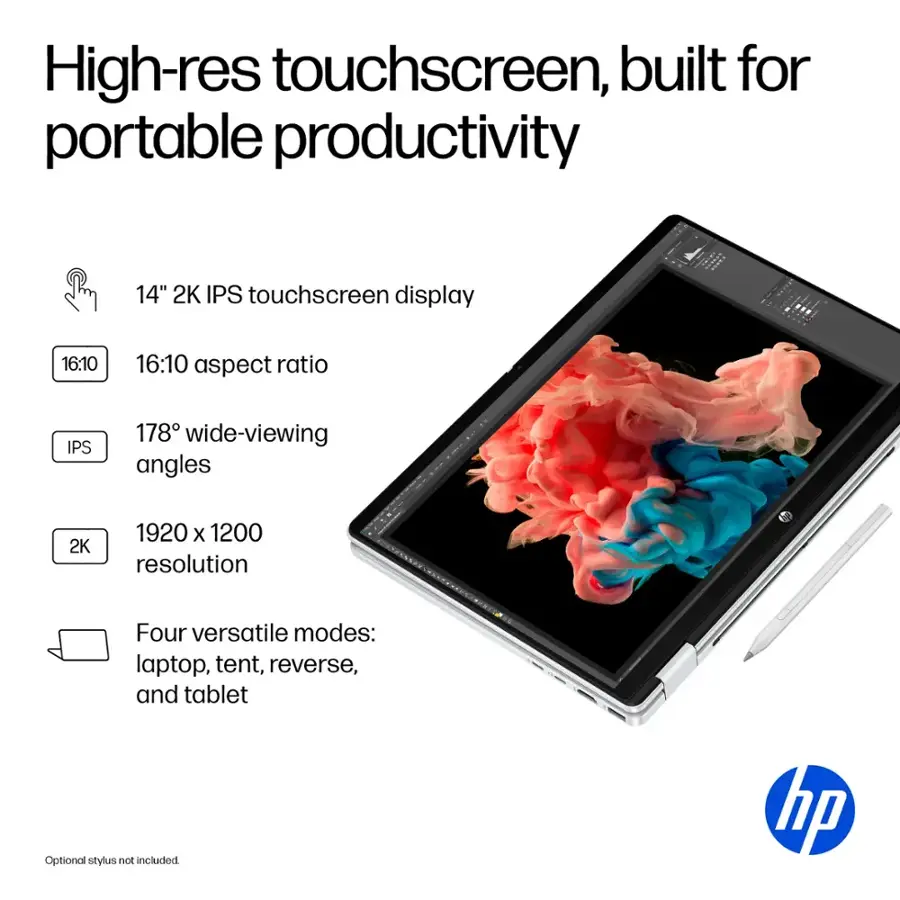 High-res touchscreen, built for portable productivity. 14