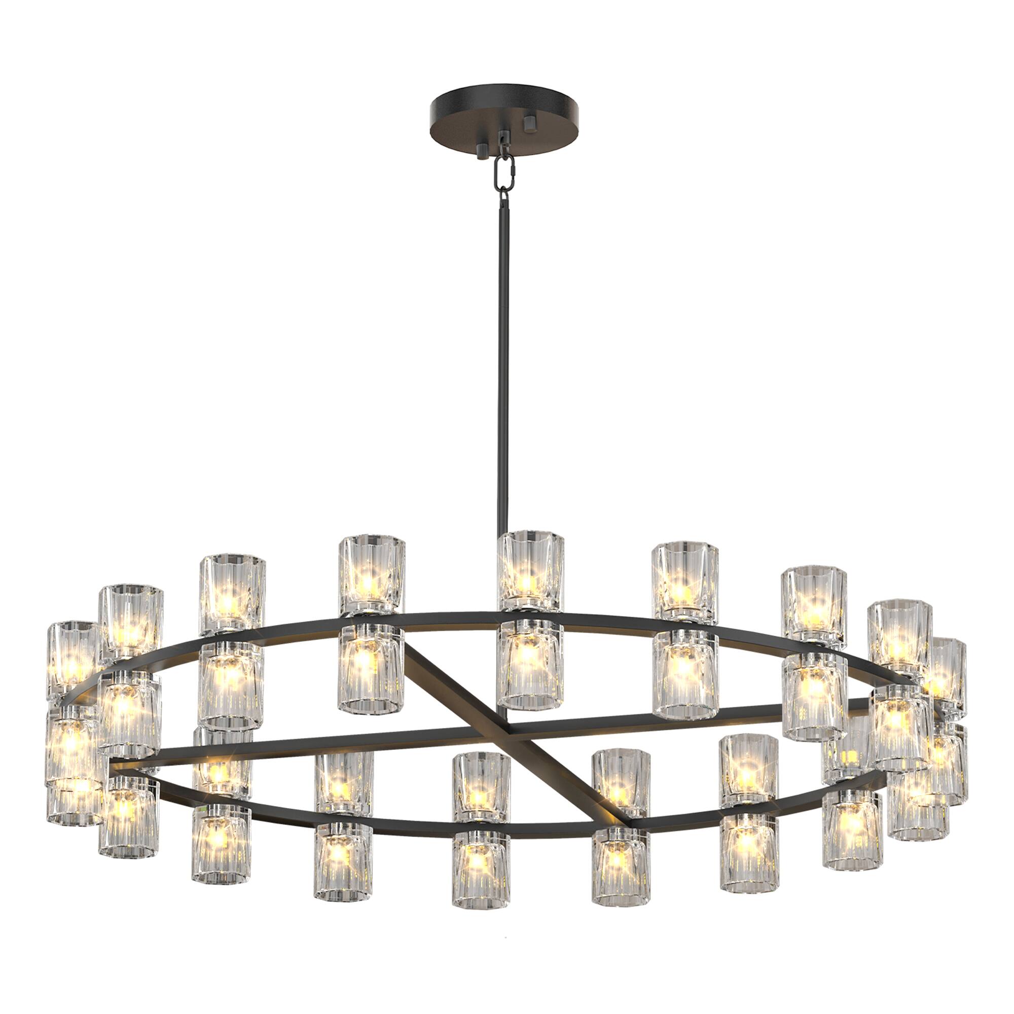 Alt View 4. Tiramisubest - 36 Inch Luxury Chandeliers Crystal Living Room Decorative Lights Simple Modern Dining Room LED Lighting (Bulbs Included).
