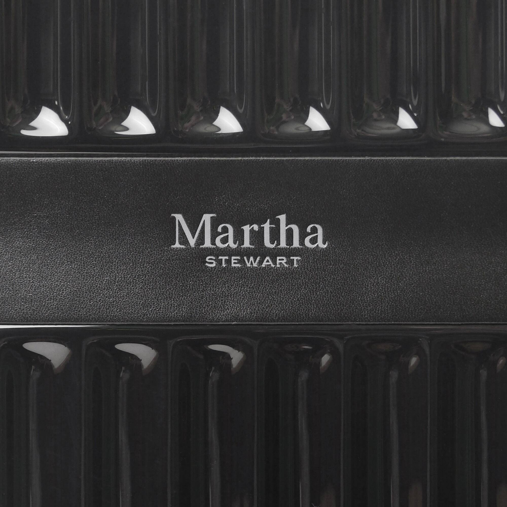 Martha Stewart The Bedford 3 Piece Hardcase Luggage Set Black