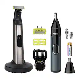 Philips Norelco - OneBlade 360 Electric Trimmer QP6552/70 + Nose Trimmer NT3600/62 - Black