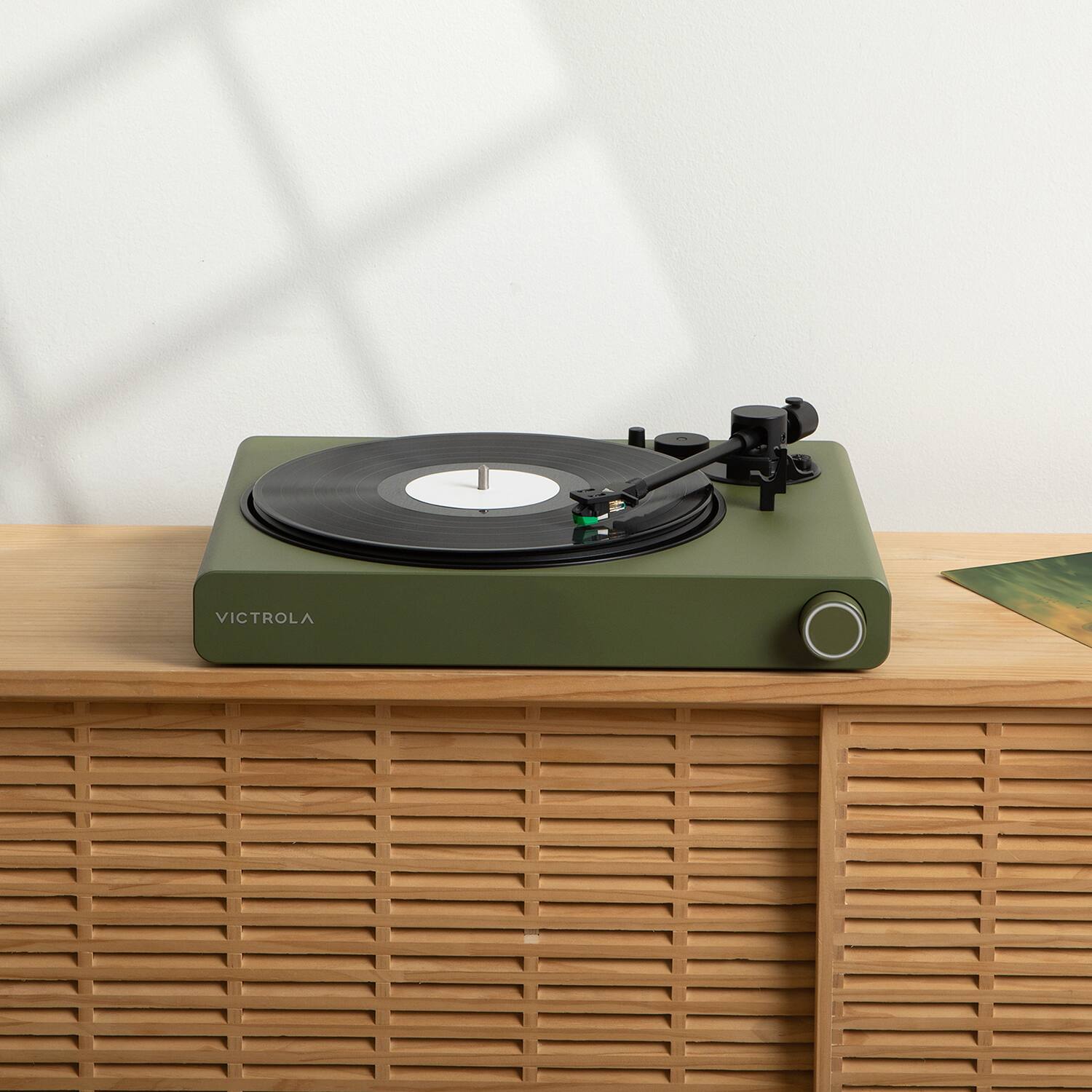 Alt View 10. Victrola - Victrola Stream Onyx – Wi-Fi and Bluetooth Turntable (Works with Sonos) - Green.