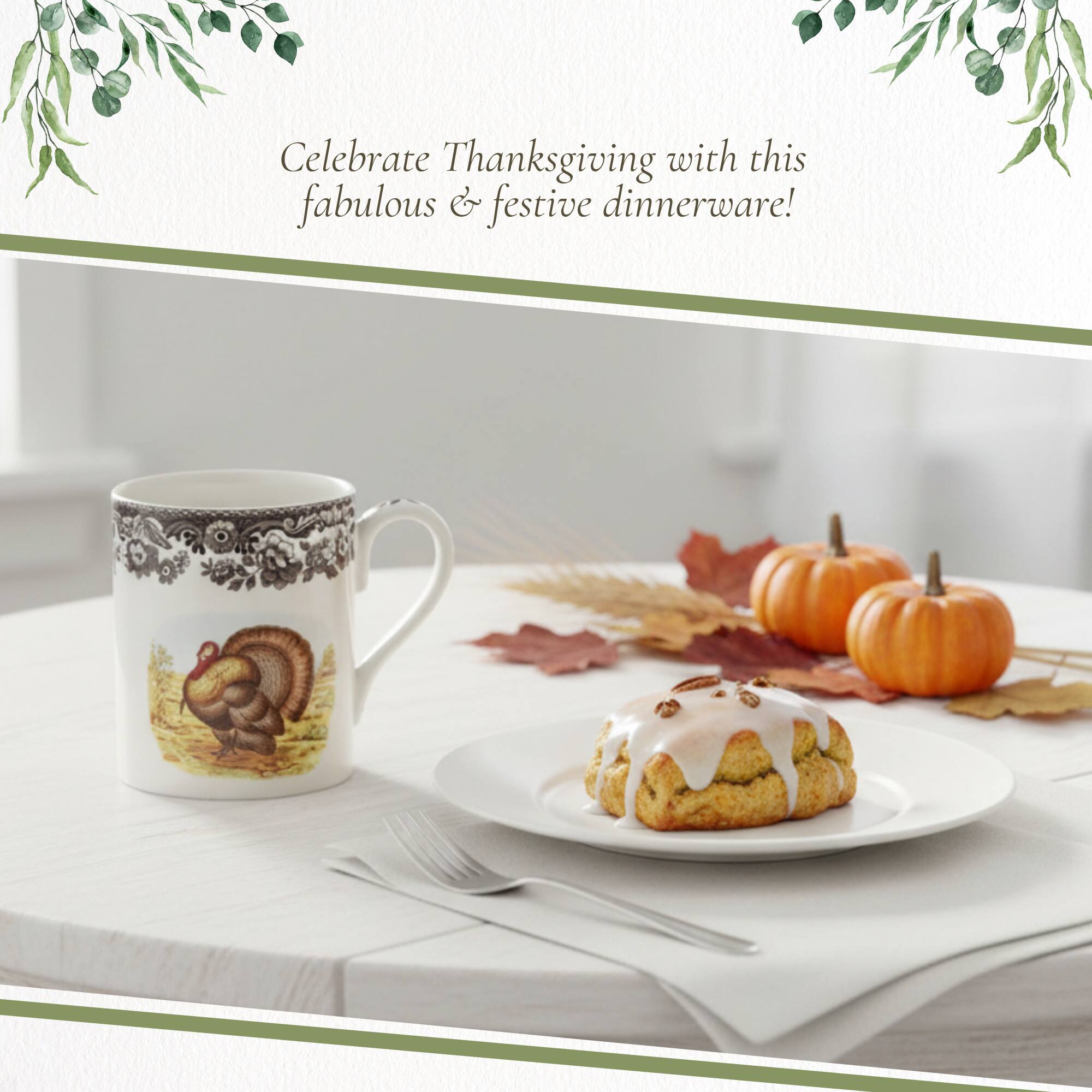 Celebrate Thanksgiving with this fabulous & festive dinnerware!