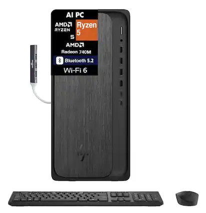 AI PC
AMD Ryzen 5
AMD Radeon 740M
Bluetooth 5.2
Wi-Fi 6