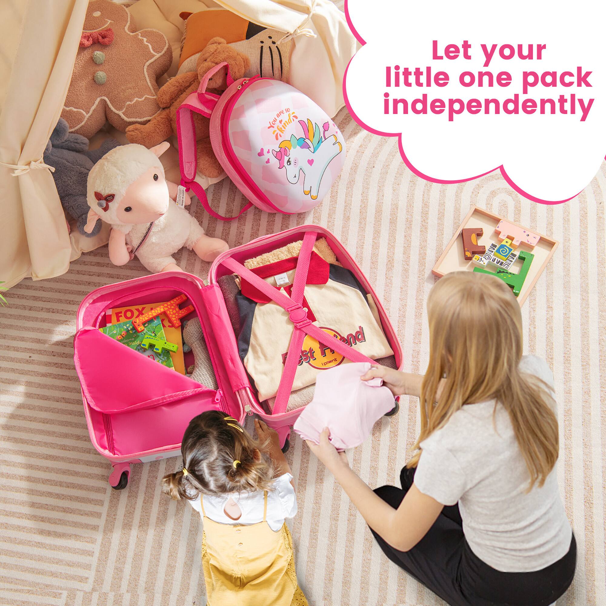 Let your little one pack independently.