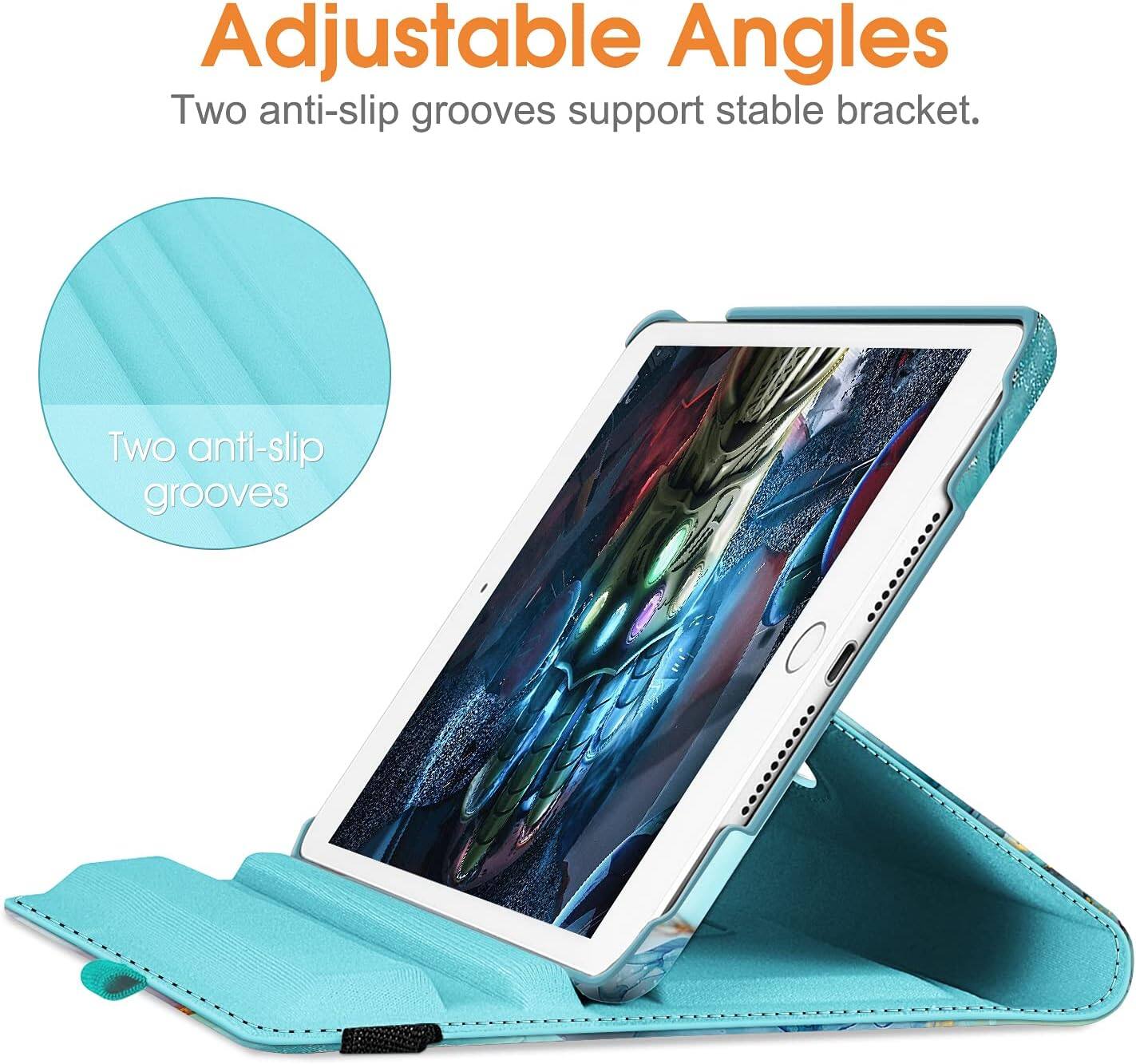 Adjustable Angles  
Two anti-slip grooves support stable bracket.  
Two anti-slip grooves
