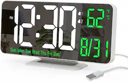White Clock(white + Green Digits)