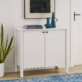 Emmeline 35" 2-Door Scalloped Sideboard Cabinet by Modway - White