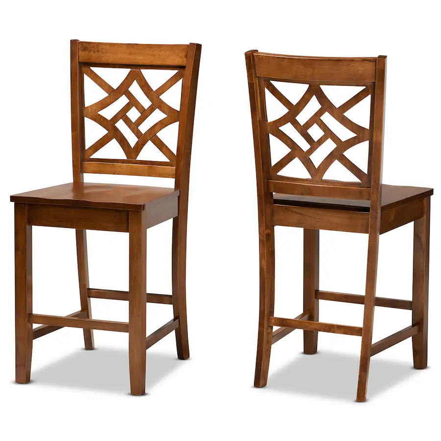 Transitional Feces Baxton Studio Nicolette Modern and Contemporary Transitional Walnut ...