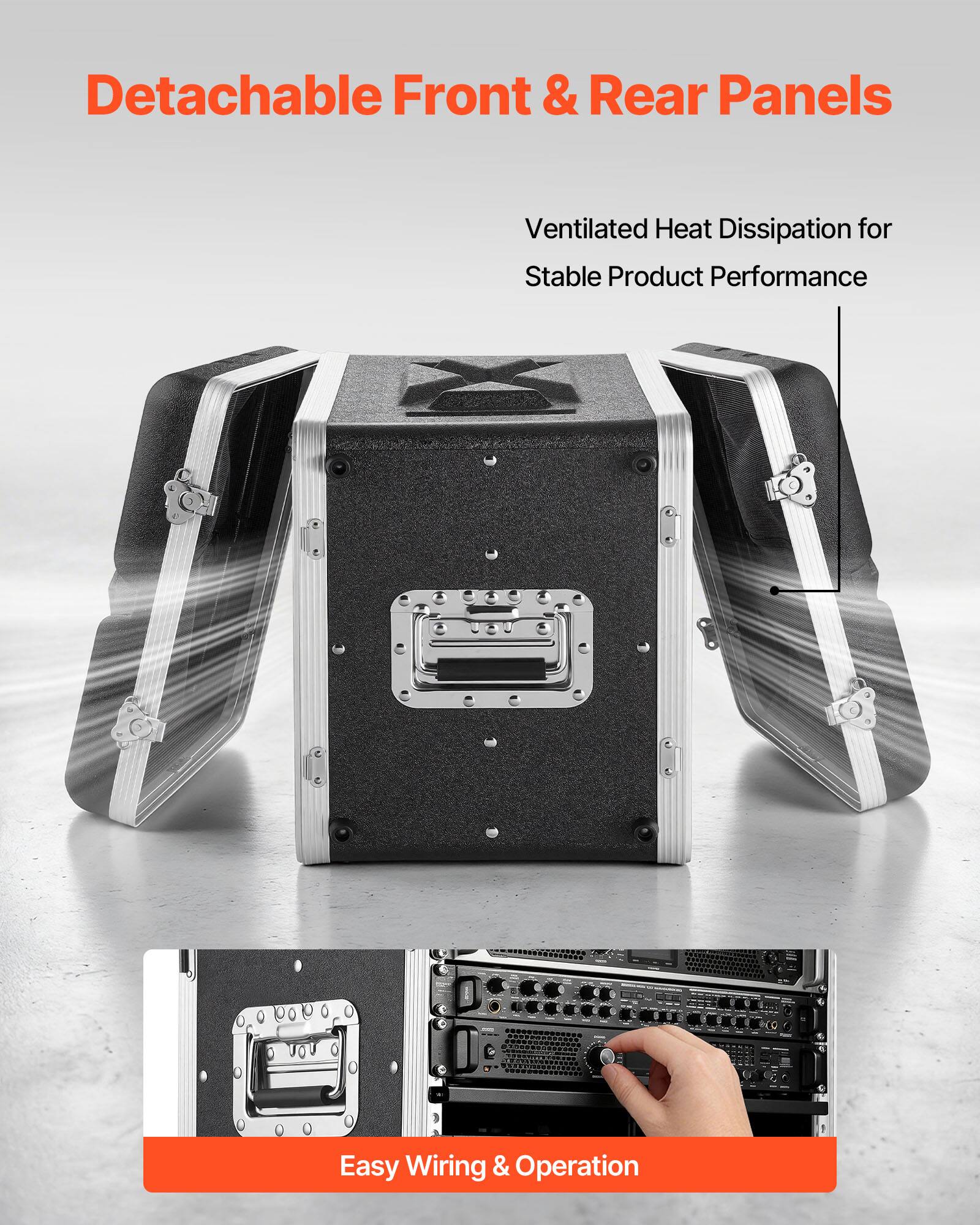 Detachable Front & Rear Panels  
Ventilated Heat Dissipation for Stable Product Performance  
Easy Wiring & Operation