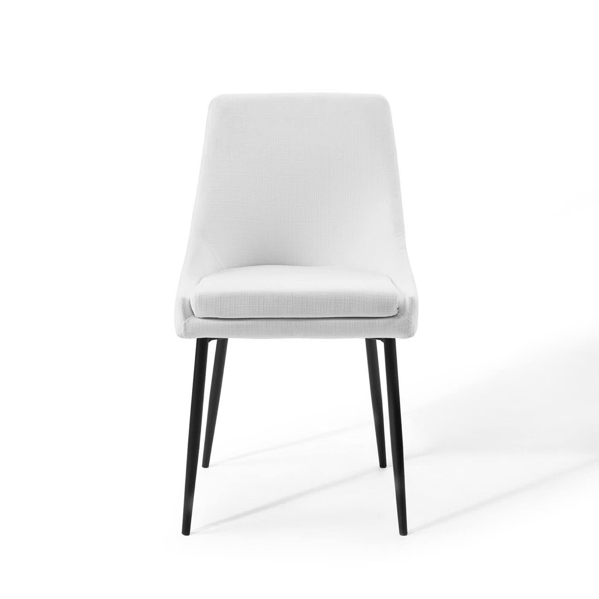 Alt View 5. Modway - Viscount Upholstered Fabric Dining Chairs Set of 2 by Modway - Black White.