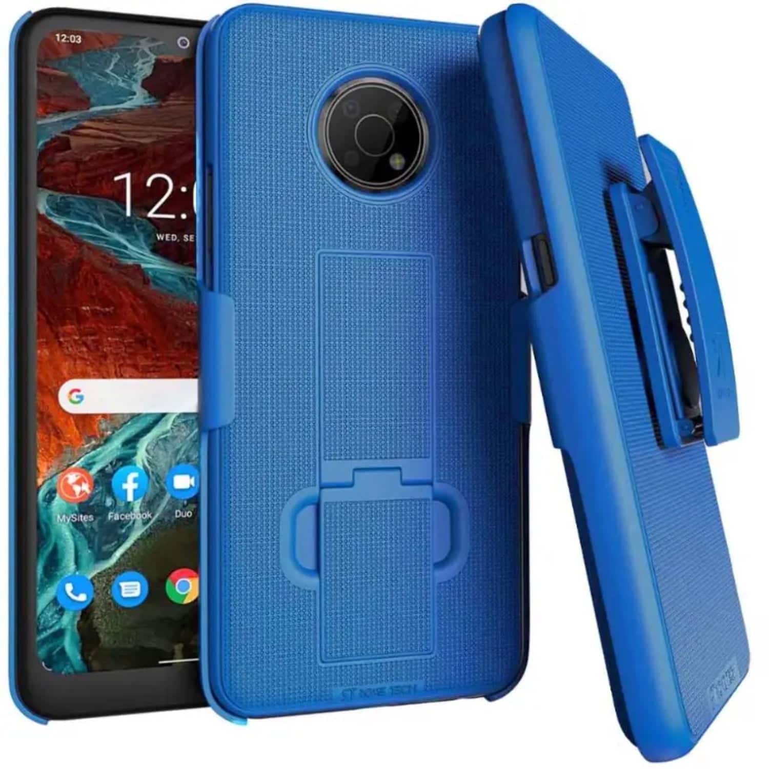 RomeTech - Rome Tech Shell Holster Case for Nokia G300 - Blue