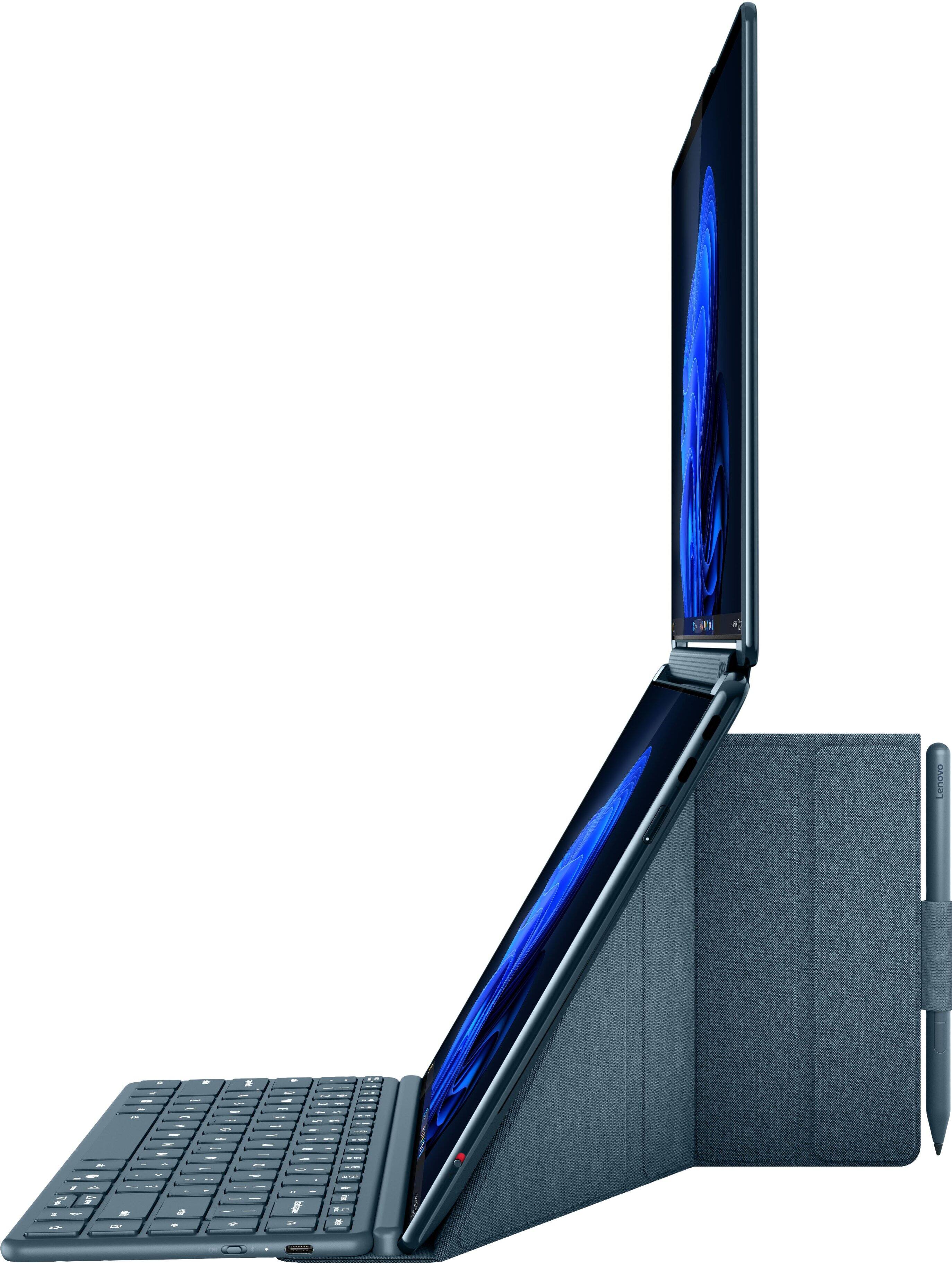 Alt View 18. Lenovo - Yoga Book 9i 2-in-1 14" 2.8K Dual Screen OLED Touchscreen Laptop - Intel Core Ultra 7 255H 2025 - 16GB RAM - 1TB SSD - Tidal Teal.