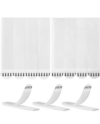 Front. VEVOR - Picture Hanging Strips,16 Pairs, X-Large Picture Hangers with Removable Adhesive, Hook & Loop Strips,Wall Hanging Strips - White.