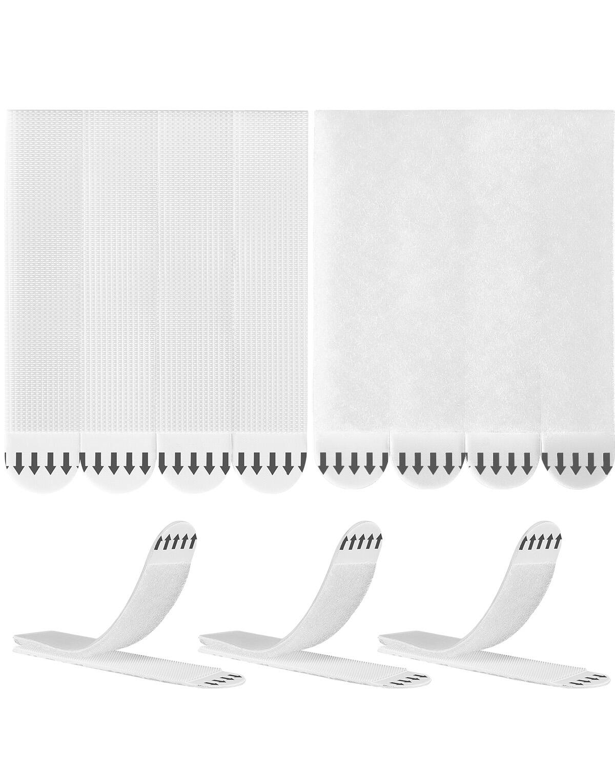 Front. VEVOR - Picture Hanging Strips,16 Pairs, X-Large Picture Hangers with Removable Adhesive, Hook & Loop Strips,Wall Hanging Strips - White.