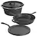 Alt View 1. MegaChef - MegaChef Pre-Seasoned Cast Iron 5-Piece Kitchen Cookware Set, Pots and Pans - Black.