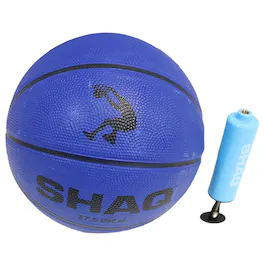 Junior 27.5" Basketball Size 5 with Mini Pump Youth Basketball for Kids Outdoor Basketball Indoor Basketball SHAQ - Blue