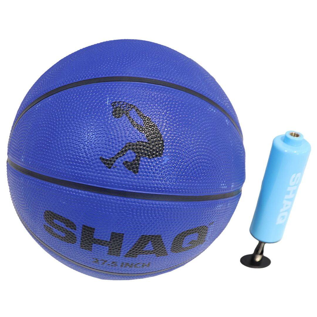 Junior 27.5" Basketball Size 5 with Mini Pump Youth Basketball for Kids Outdoor Basketball Indoor Basketball SHAQ - Blue