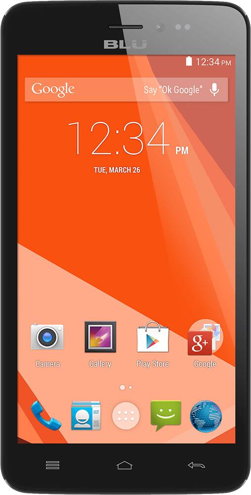 Front. BLU - Studio 5.0 C 4G with 4GB Memory Cell Phone (Unlocked) - Orange.