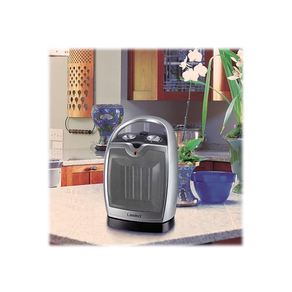 Alt View 12. Lasko - Electric Heater - Silver.