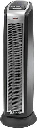 Angle. Lasko - Ceramic Tower Heater w/ Remote - Black.
