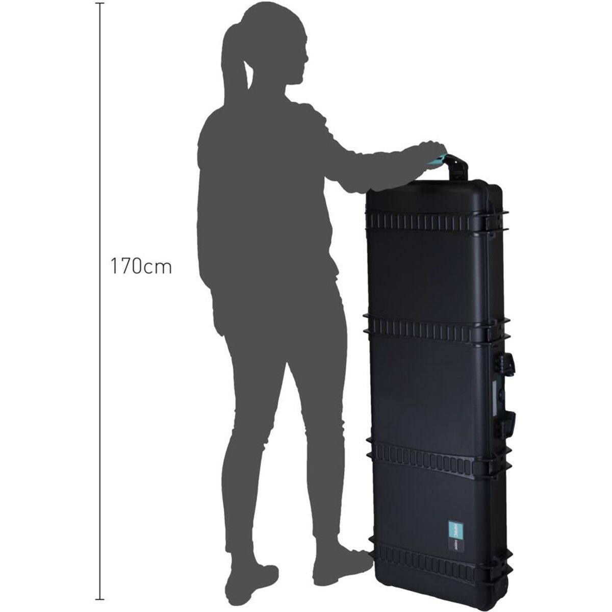 Alt View 3. HPRC - HPRC 5400 Wheeled Waterproof Hard Case with 2x Internal Soft Case, Black.
