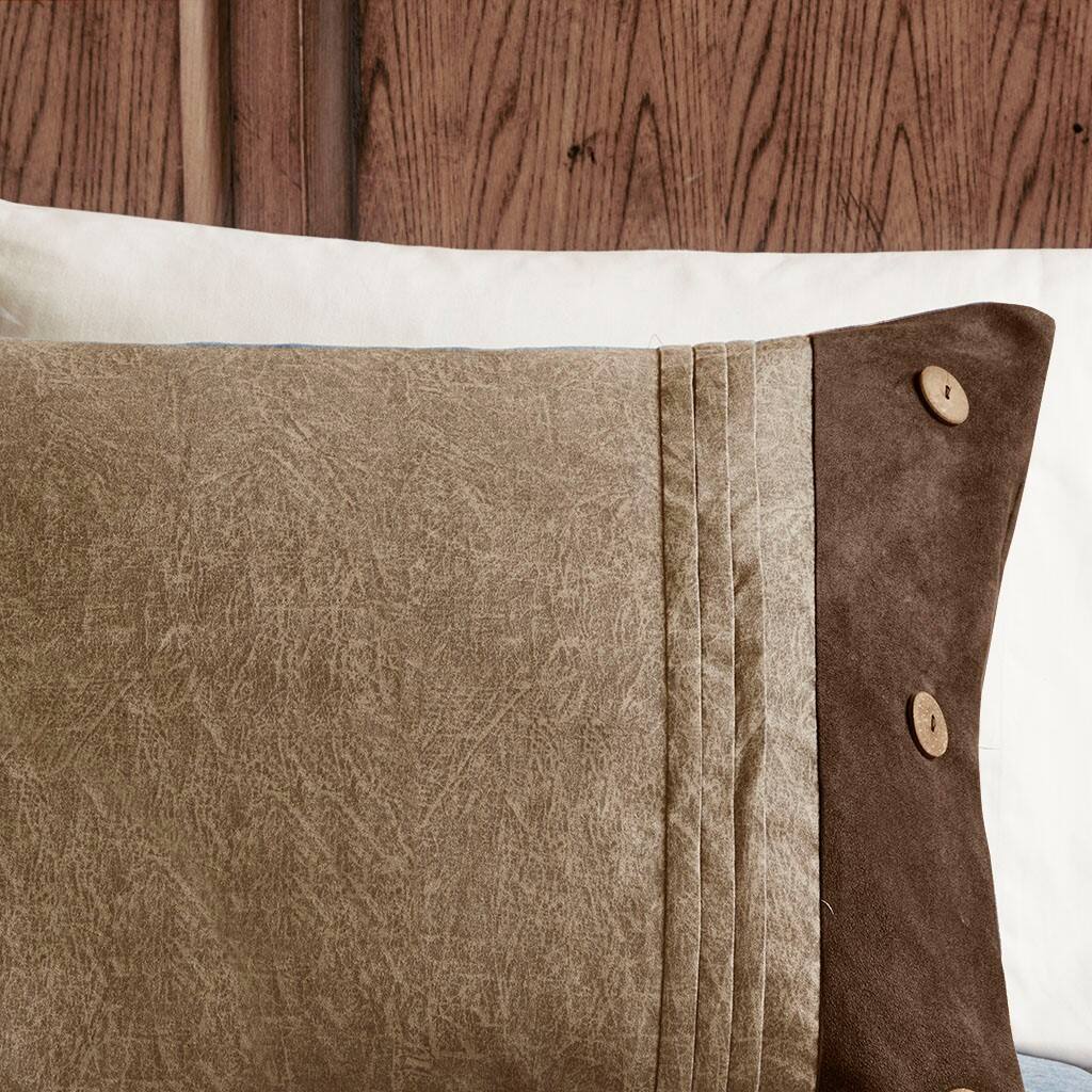 Alt View 2. Gracie Mills - Gracie Mills Maldonado 7-Piece Rustic Faux Suede Comforter Set - Brown.