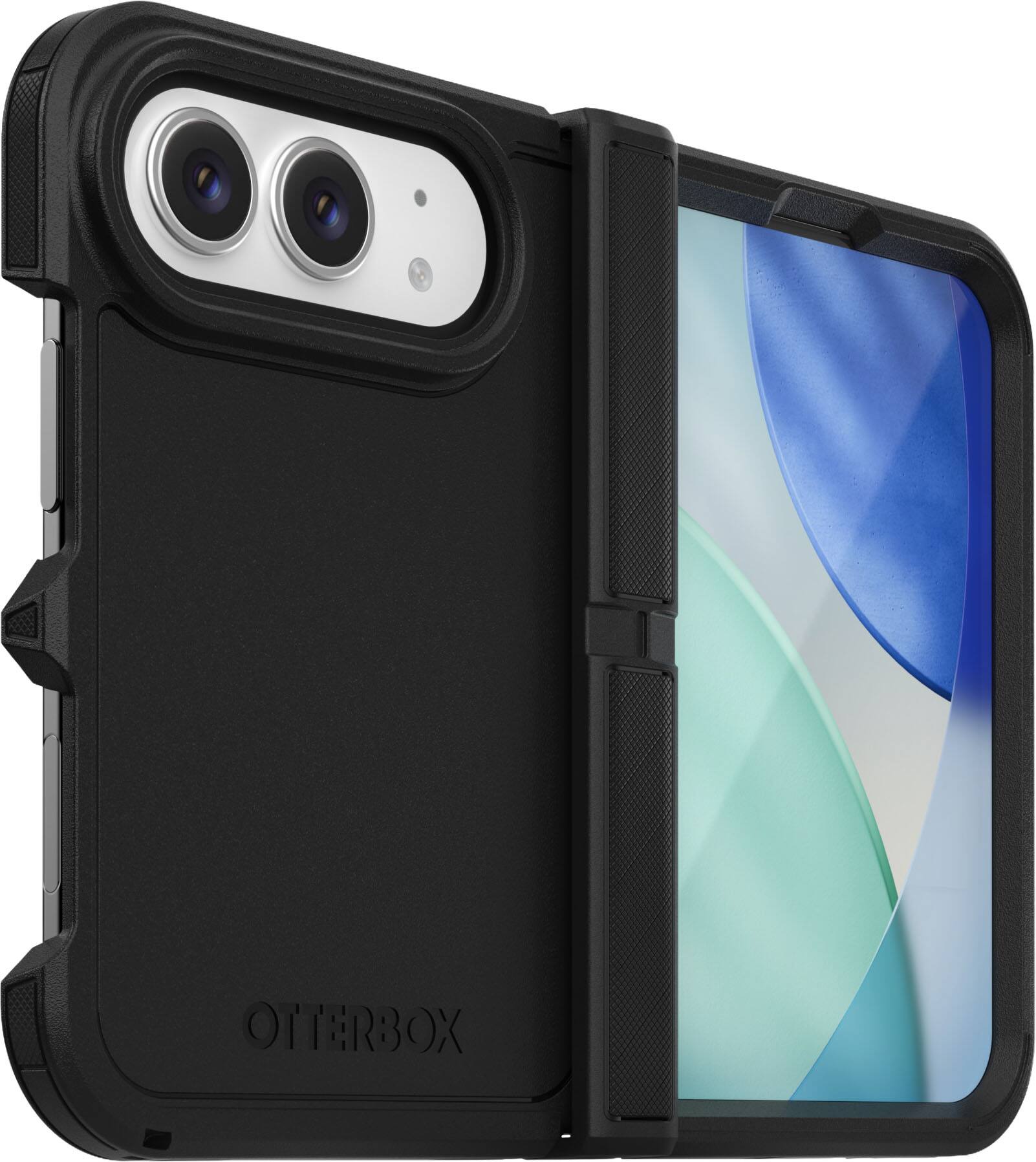 Angle. OtterBox - Defender Series Pro XT Hard Shell for Apple iPhone Duo - Black.