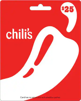 Front. Chili's - $25 Gift Card.