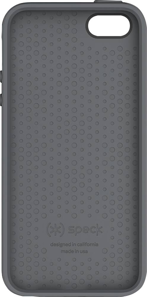 Alt View 3. Speck - CandyShell iPhone 5/SE Case for Apple® iPhone® 5, 5s and SE - Black/Slate Gray.