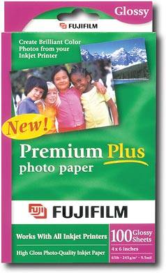 Front Standard. Fuji - 100-Pack 4" x 6" Glossy Photo Paper.