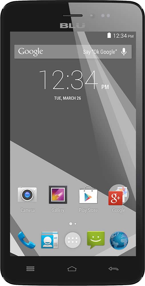Front. BLU - Studio 5.0 C 4G with 4GB Memory Cell Phone (Unlocked) - Black.