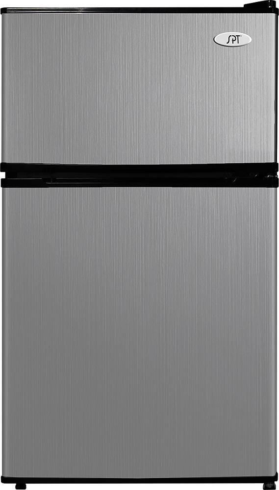 Front. SPT - 3.1 Cu. Ft. Mini Fridge - Stainless steel.