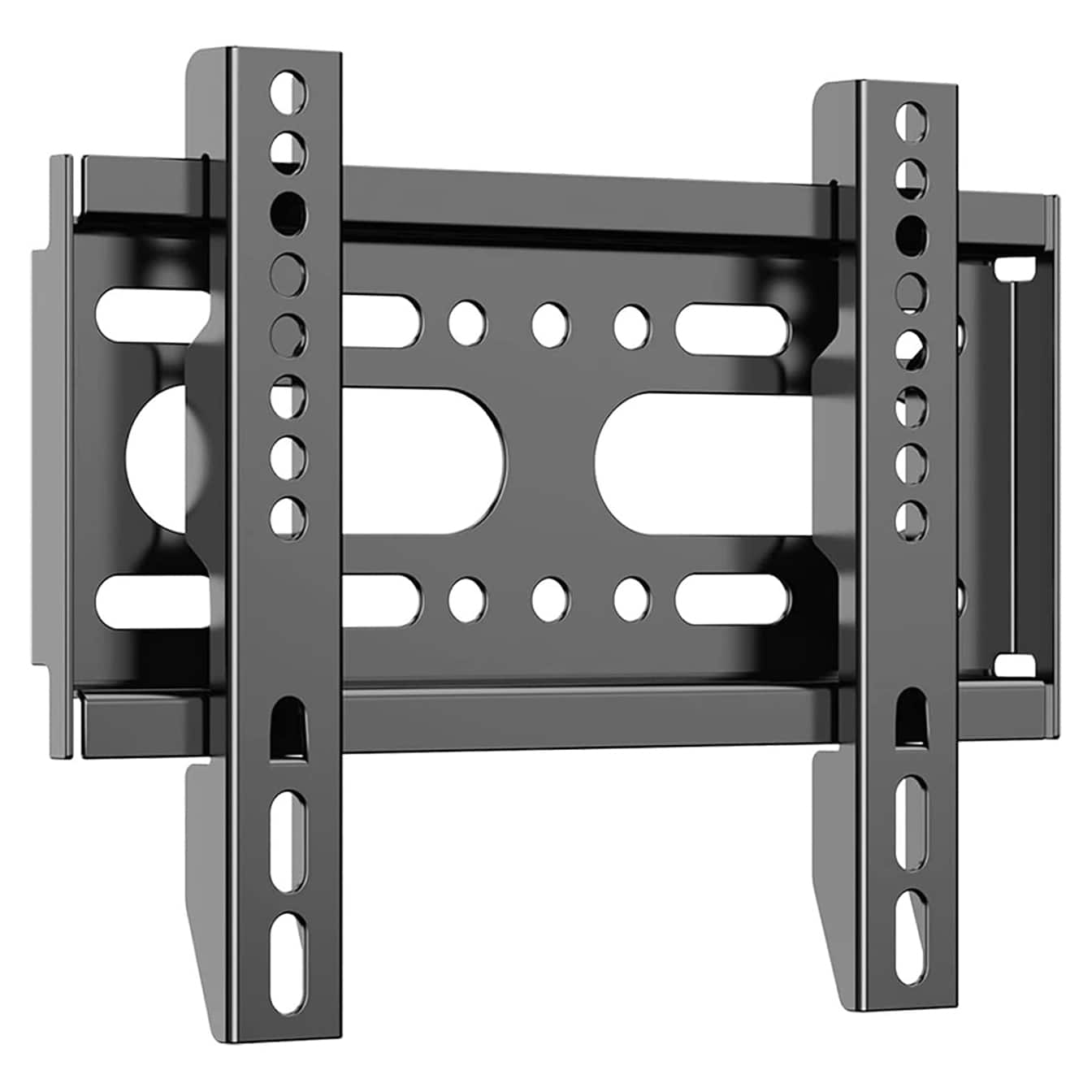 Dazzed Corner - Fixed TV Wall Mount for 14‑42" Flat TVs, Max 200x200mm VESA, Low‑Profile Small TV & Monitor Bracket - Black