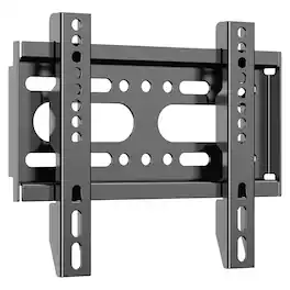 Dazzed Corner - Fixed TV Wall Mount for 14‑42" Flat TVs, Max 200x200mm VESA, Low‑Profile Small TV & Monitor Bracket - Black